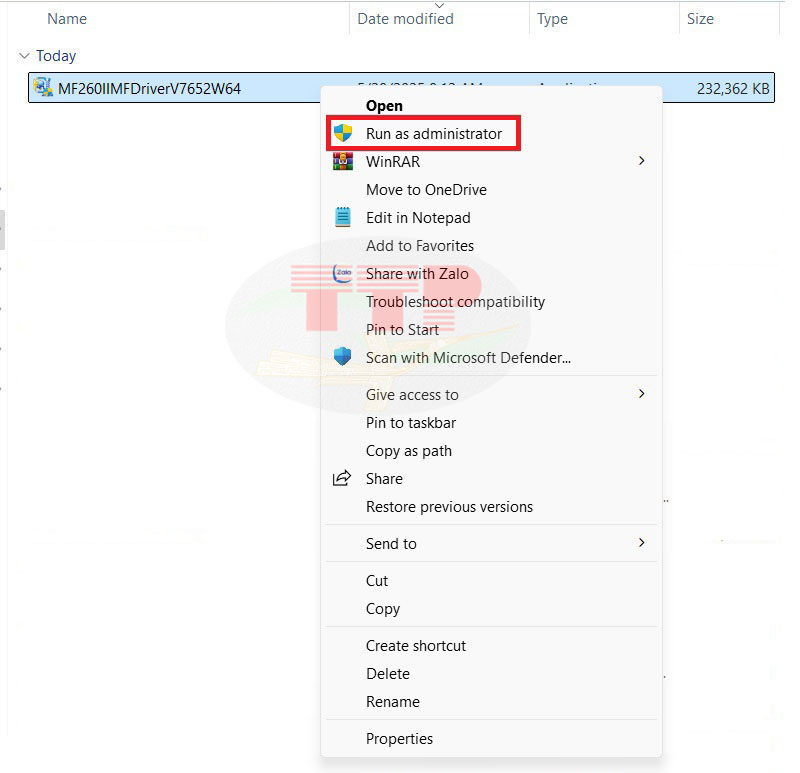 Cài đặt Canon MF264Dw II TTP
