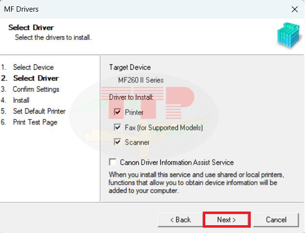 Hướng dẫn cài đặt Canon MF269Dw ii TTp