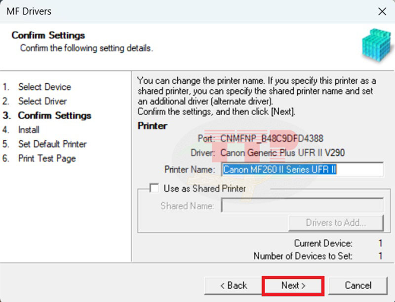 Hướng dẫn cài đặt Canon MF269Dw ii TTp