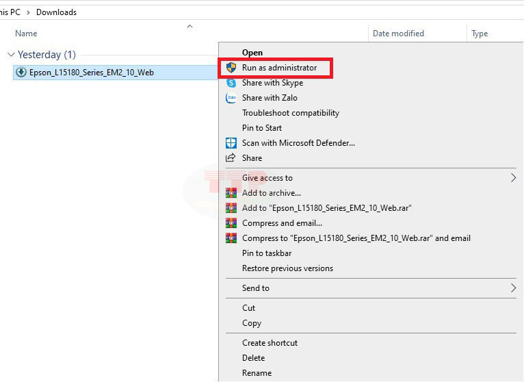 Hướng dẫn cài đặt Driver máy in Epson L15180 - Bước 1