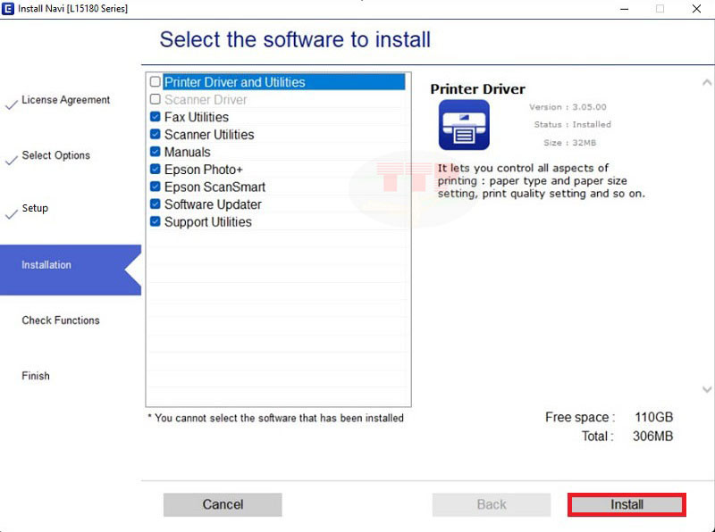 Hướng dẫn cài đặt Driver máy in Epson L15180 - Bước 8