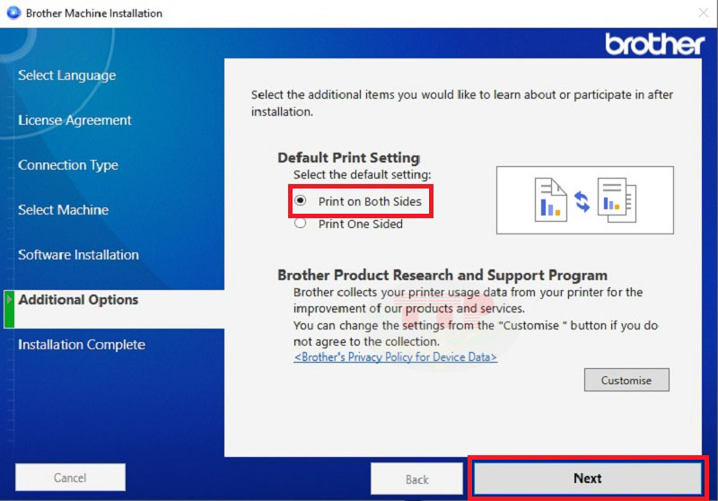 Hướng dẫn cài đặt Driver Brother HL-L3280CDW - Bước 9