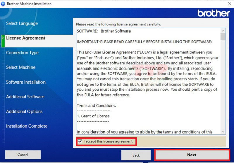 Hướng dẫn cài đặt Driver Brother L8340Cdw - Bước 3