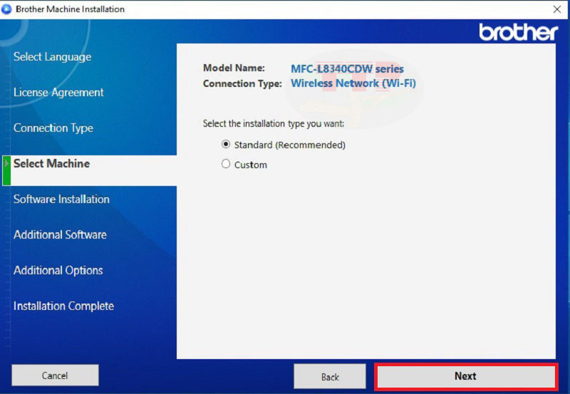 Hướng dẫn cài đặt Driver Brother L8340Cdw - Bước 6