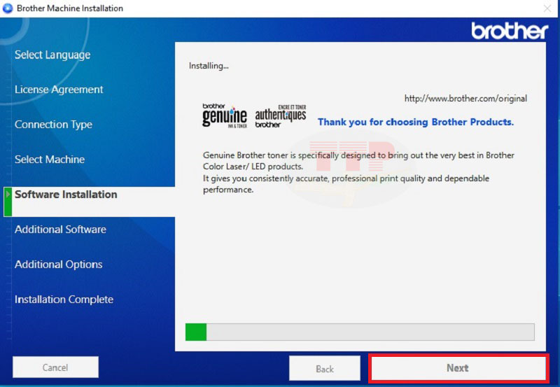 Hướng dẫn cài đặt Driver Brother L8340Cdw - Bước 7