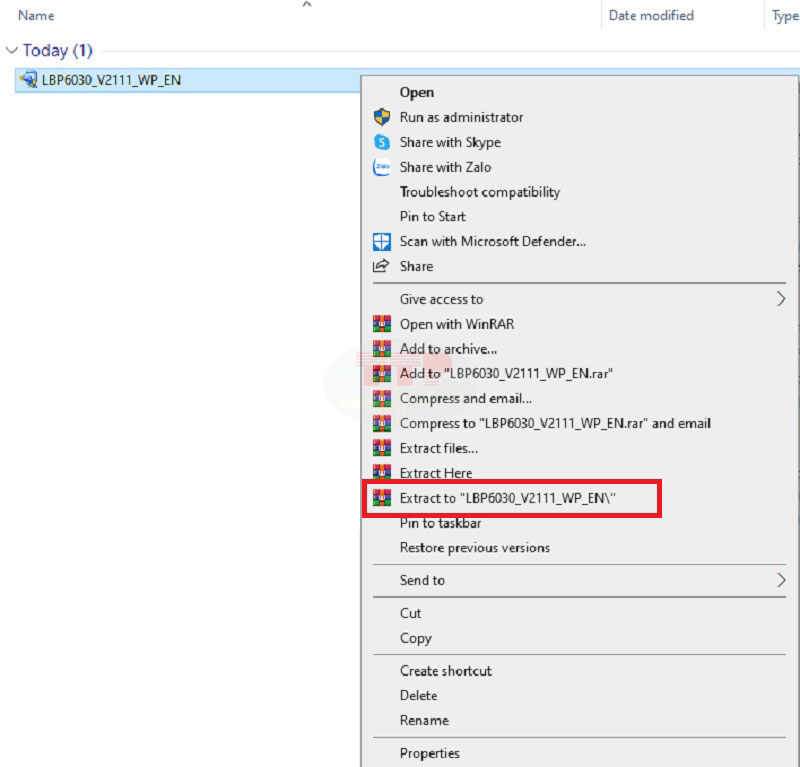 Hướng dẫn cài đặt Driver máy in Canon LBP 6030B TTP - Bước 1