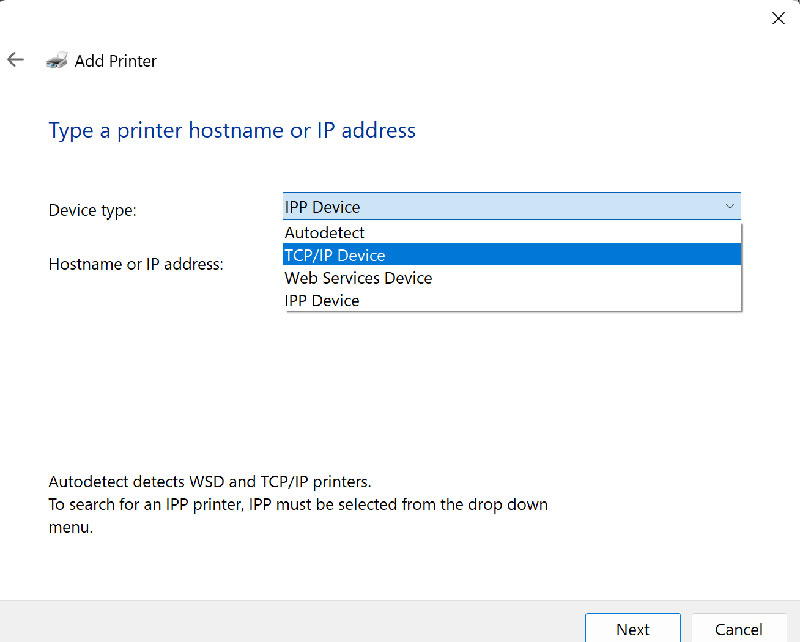 Cài đặt Driver máy in Canon LBP 122Dw bằng cách Add Printer TTP - Bước 5
