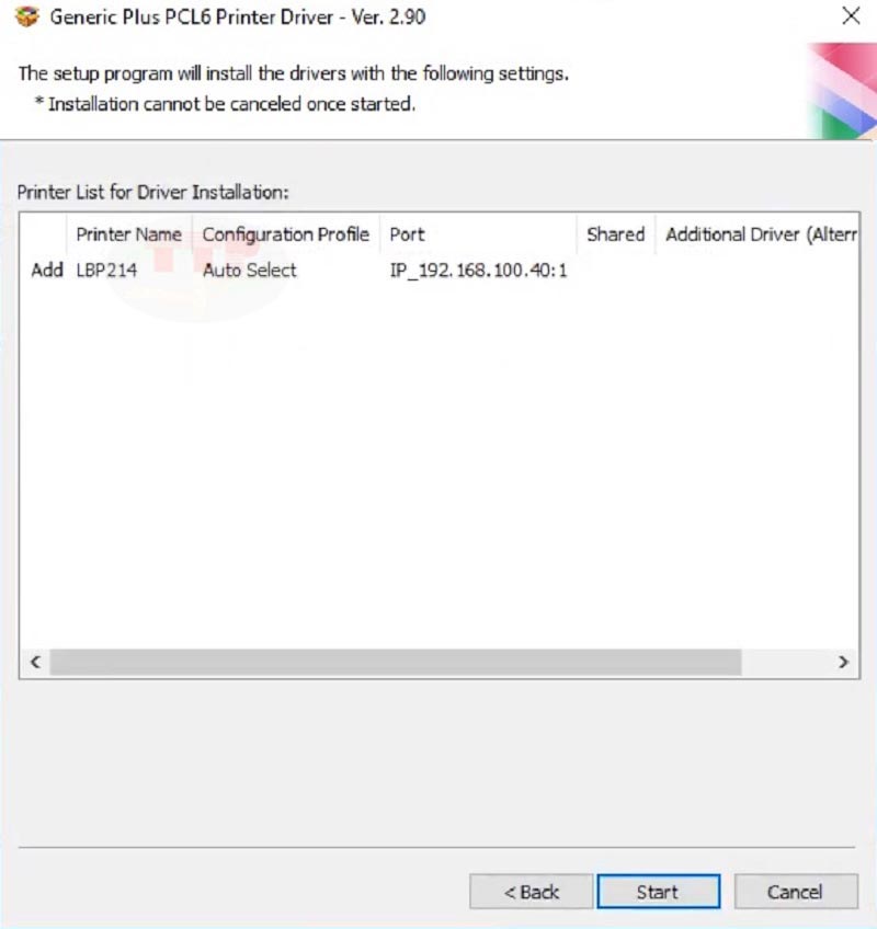 Hướng dẫn cài đặt Driver máy in Canon LBP214Dw - Bước 8