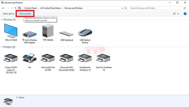 Cài đặt Driver máy in Canon LBP 121Dn bằng cách Add Printer Bước 3