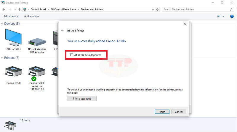 Cài đặt Driver máy in Canon LBP 121Dn bằng cách Add Printer Bước 9