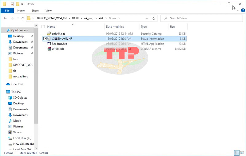 Cài đặt Driver máy in Canon LBP 6230Dn bằng cáp USB - Bước 1