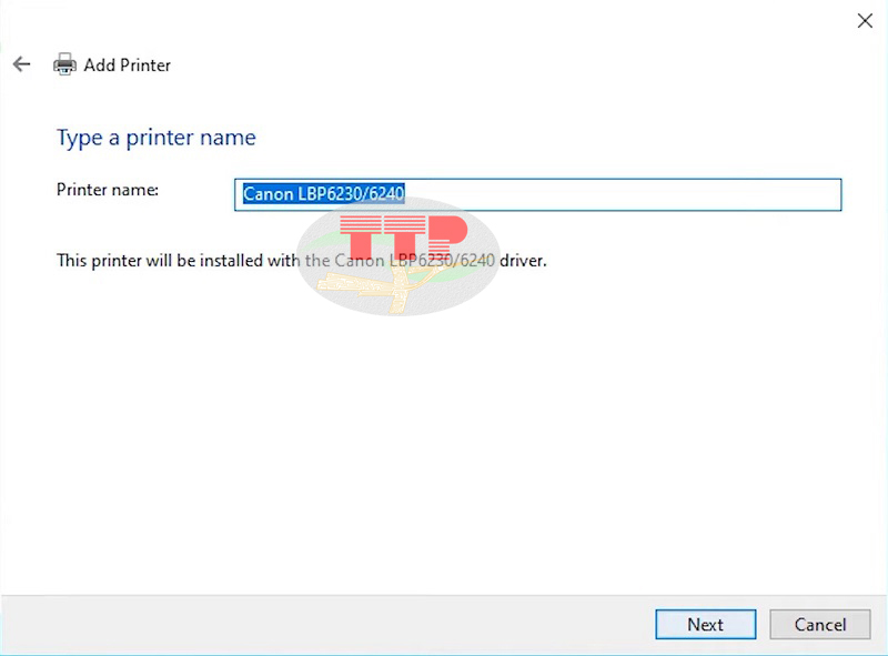 Cài đặt Driver máy in Canon LBP 6230Dn bằng cáp USB - Bước 6