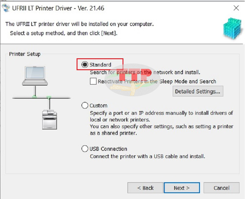 Cài đặt Driver máy in Canon LBP 6230Dn bằng mạng LAN - Bước 3
