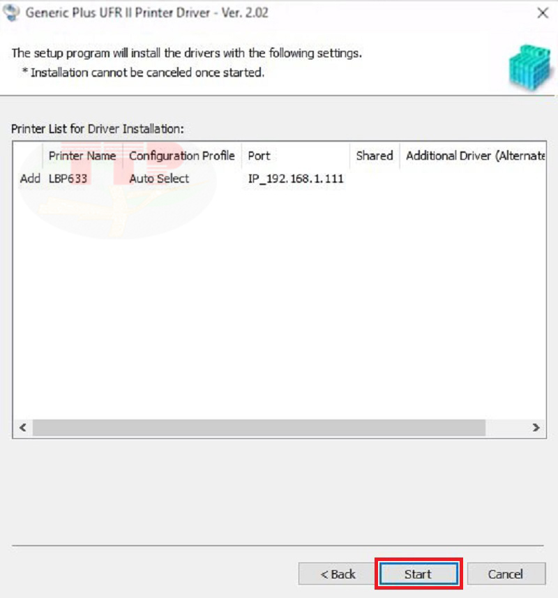 Hướng dẫn Cài đặt Driver máy in Canon LBP633Cdw - Bước 8