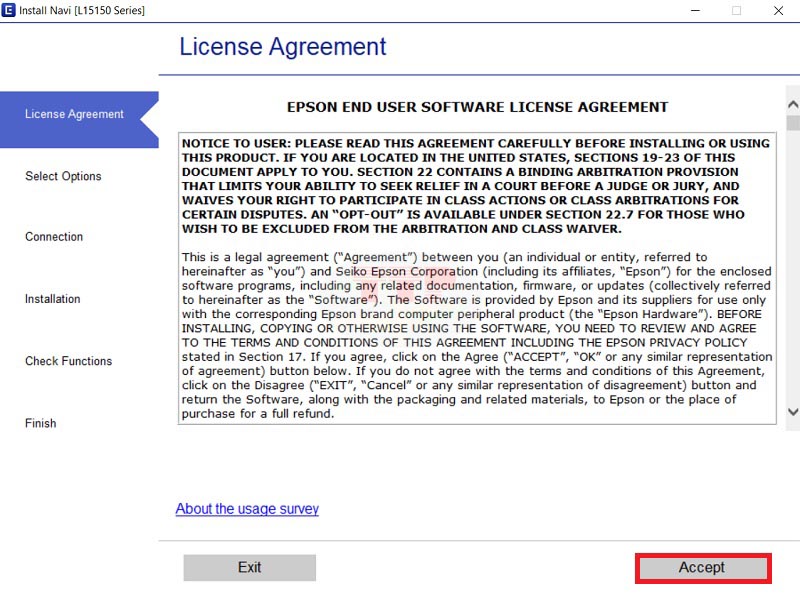 Hướng dẫn cài đặt Driver máy in Epson L15150 - Bước 2