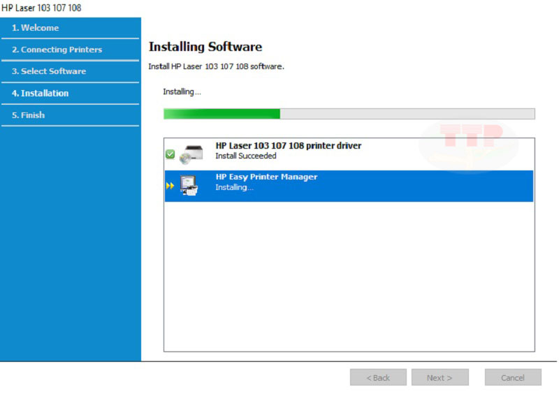 Hướng dẫn cài đặt Driver máy in HP 108a TTP - Bước 6