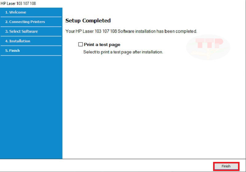 Hướng dẫn cài đặt Driver máy in HP 108a TTP - Bước 7
