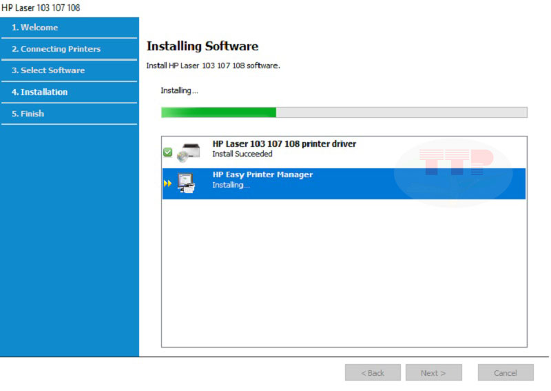 Hướng dẫn cài đặt Driver máy in Hp 108W TTP - Bước 10
