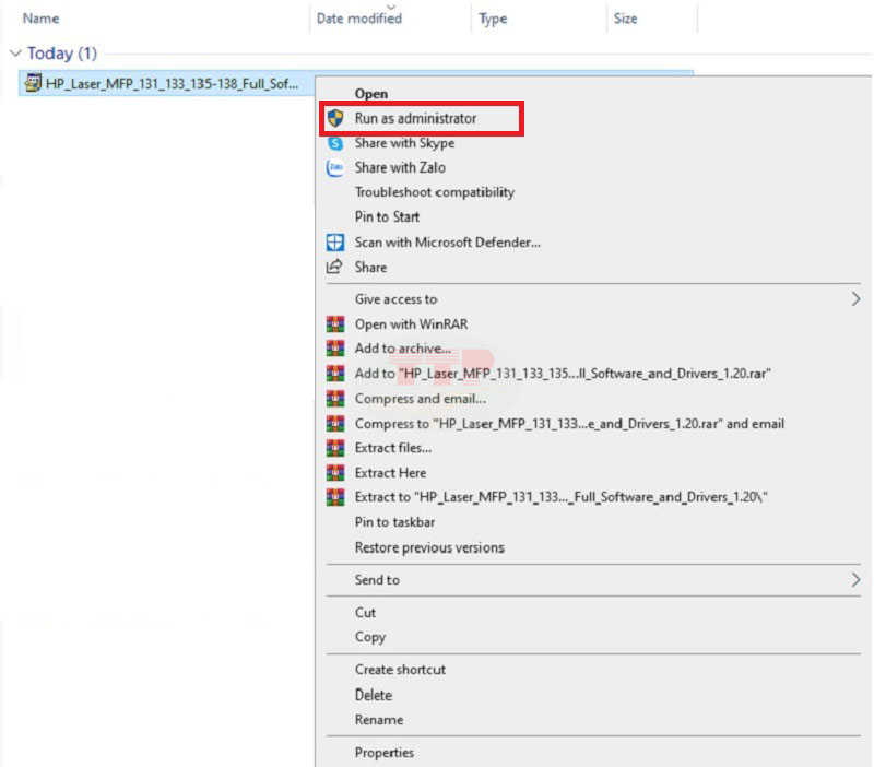 Cài đặt Driver HP 139Fnw trên máy tính TTP - Bước 1