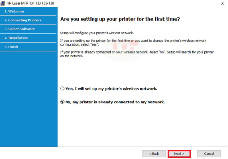 Cài đặt Driver HP 139Fnw trên máy tính TTP - Bước 5
