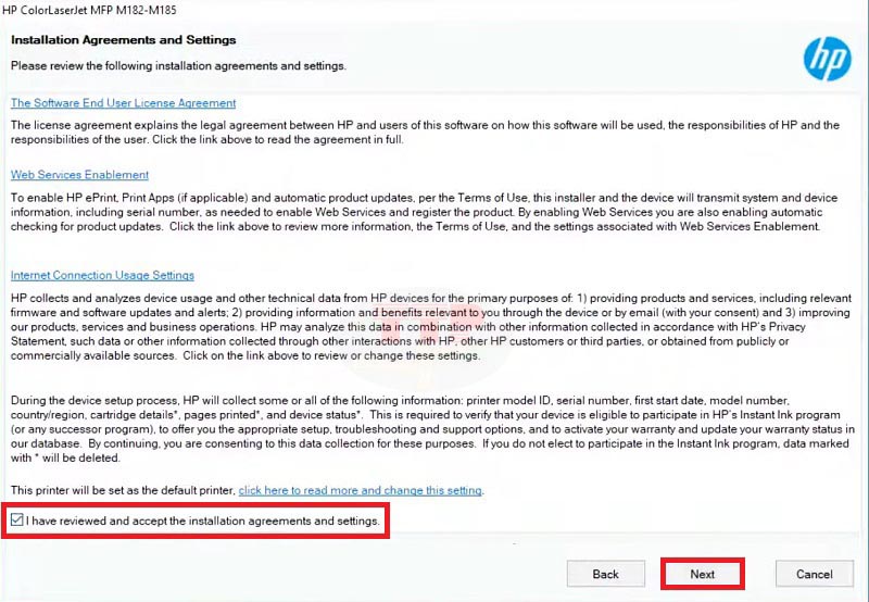 Hướng dẫn cài đặt Driver máy in HP M183Fw - Bước 4