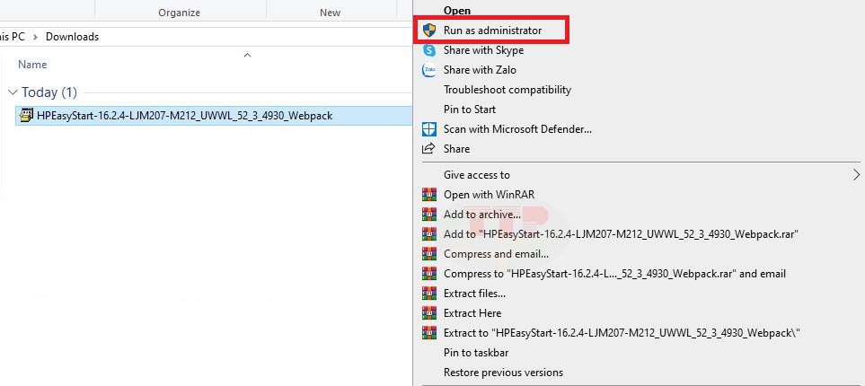 Hướng cài đặt Driver máy in Hp M211Dw - Bước 1