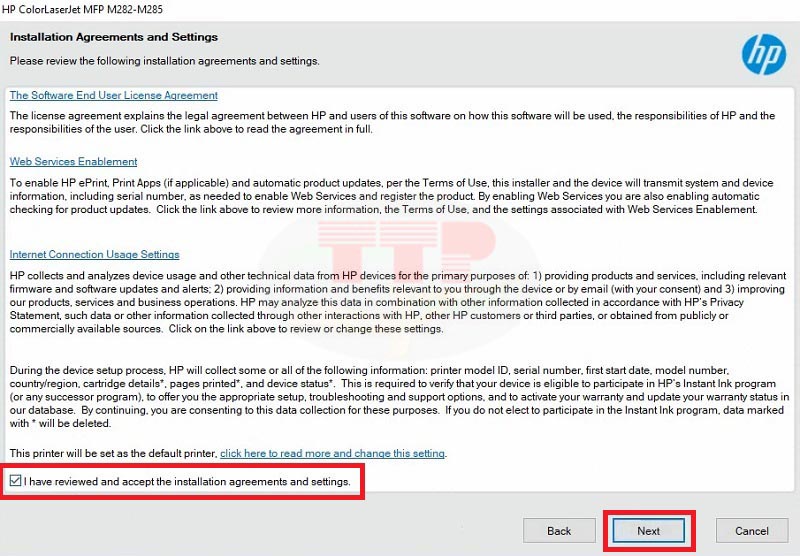 Hướng cài đặt Driver máy in HP M283Fdn - Bước 4