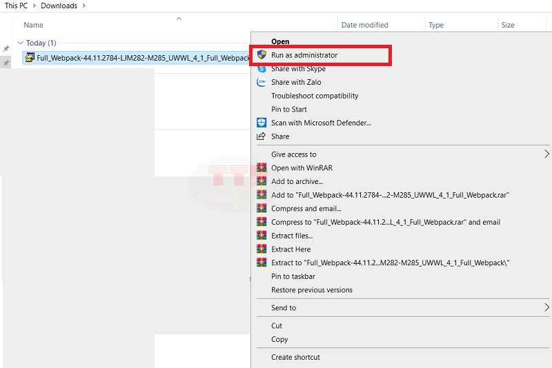 Hướng cài đặt Driver máy in HP M283Fdw - Bước 1