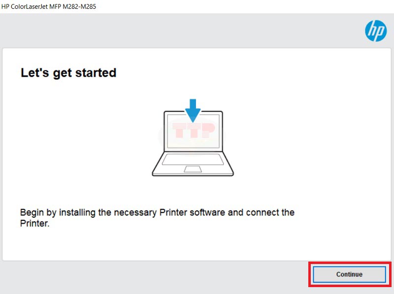 Hướng cài đặt Driver máy in HP M283Fdw - Bước 2