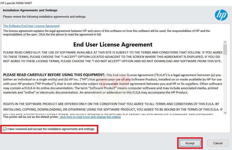 Hướng dẫn cài đặt Driver máy in HP M406Dn - Bước 3
