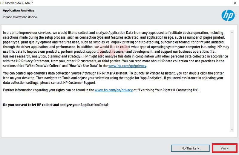 Hướng dẫn cài đặt Driver máy in HP M406Dn - Bước 5