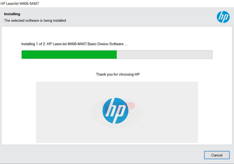 Hướng dẫn cài đặt Driver máy in HP M406Dn - Bước 5