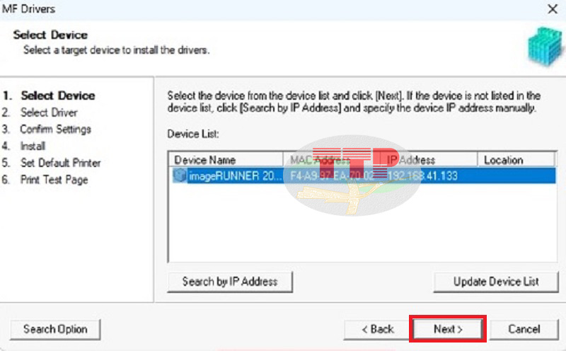 Hướng dẫn cài đặt Driver máy photocopy Canon IR 2006N - Bước 6