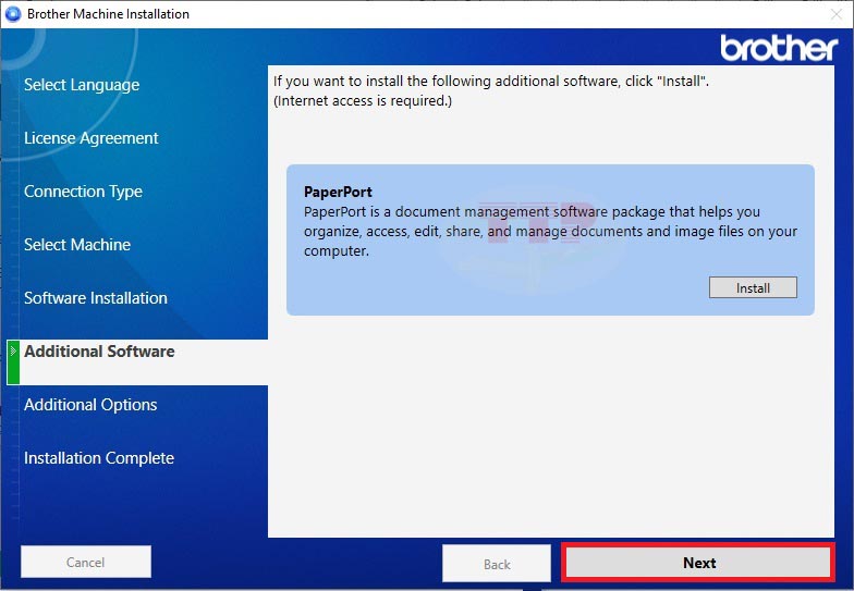 Hướng dẫn cài đặt Driver máy scan Brother ADS-3100 - Bước 6