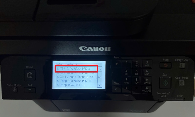 Hướng dẫn kết nối Wifi Canon MF264Dw II TTP