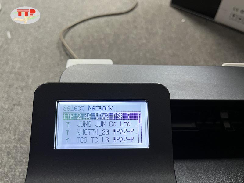 Hướng dẫn kết nối wifi máy in Canon LBP214Dw - Bước 