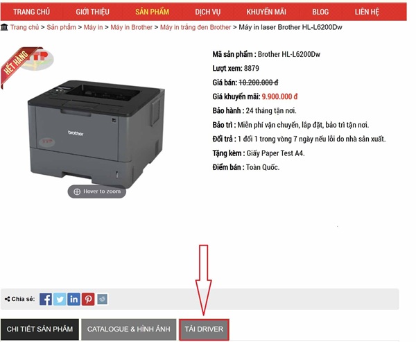 Hướng dẫn tải Driver Brother HL-L6200Dw