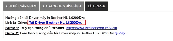 Hướng dẫn tải Driver Brother HL-L6200Dw
