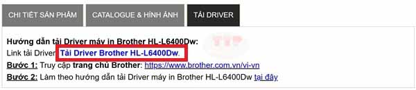  Hướng dẫn tải Driver Brother HL-L6400Dw TTP