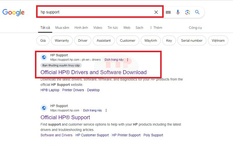 Hướng dẫn tải Driver HP 136W/ 136A TTP - Bước 1