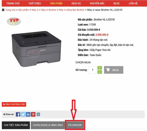 Hướng dẫn cài đặt máy in Brother 2321D