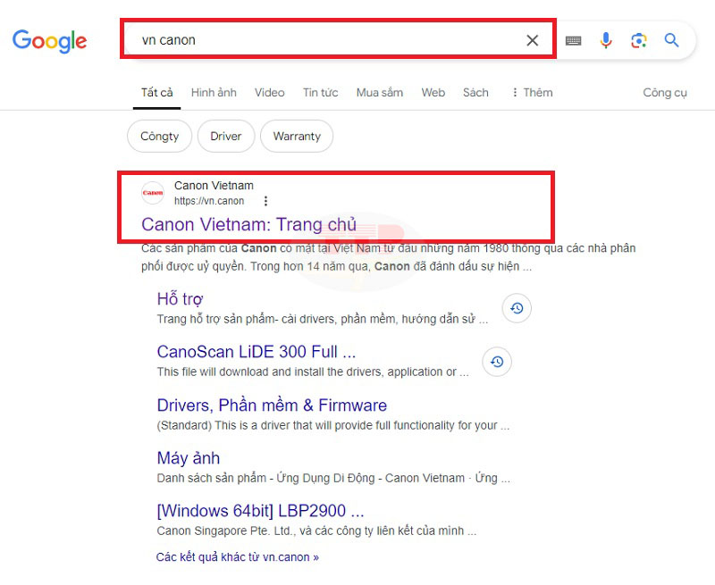 Hướng dẫn tải Driver Canon LBP6030B TTP - Bước 1
