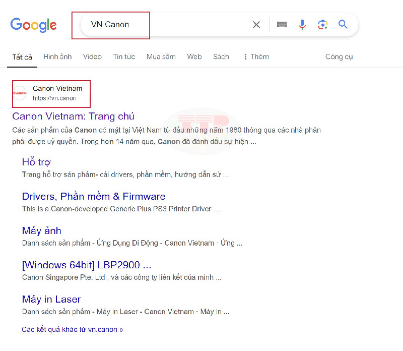 Hướng dẫn tải Driver máy in Canon 122DW TTP - Bước 1