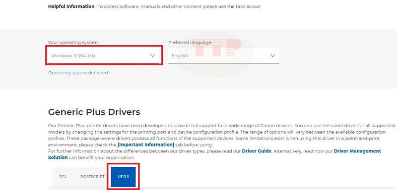 Hướng dẫn tải Driver máy in Canon LBP633Cdw - Bước 3