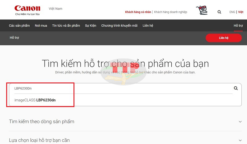 Hướng dẫn tải Driver máy in Canon LBP 6230Dn - Bước 3