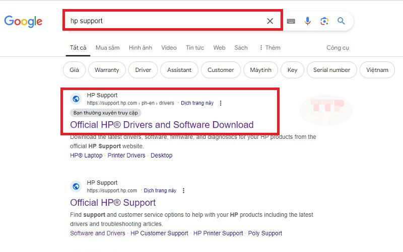 Hướng dẫn tải Driver máy in HP 108a TTP - Bước 1