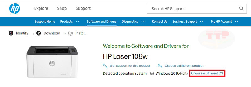 Hướng dẫn tải Driver máy in HP 108W TTP - Bước 3