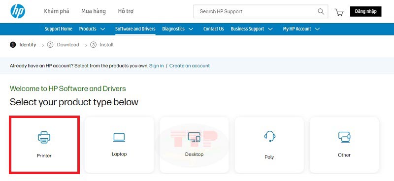 Hướng dẫn tải Driver máy in HP M211Dw - Bước 1