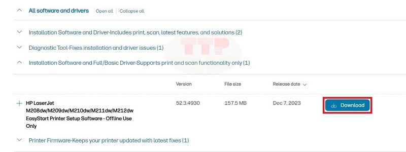 Hướng dẫn tải Driver máy in HP M211Dw - Bước 4