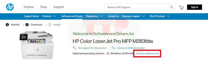 Hướng dẫn tải Driver máy in HP MFP M283Fdw/ M283Fdn - Bước 3